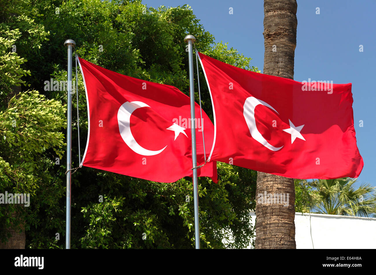 Bandiere turche Foto Stock