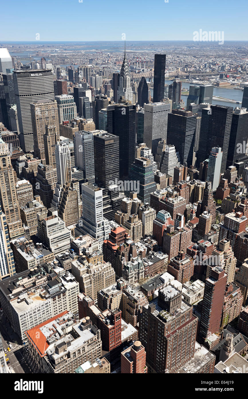 Vista aerea di Manhattan. New York, USA. Foto Stock