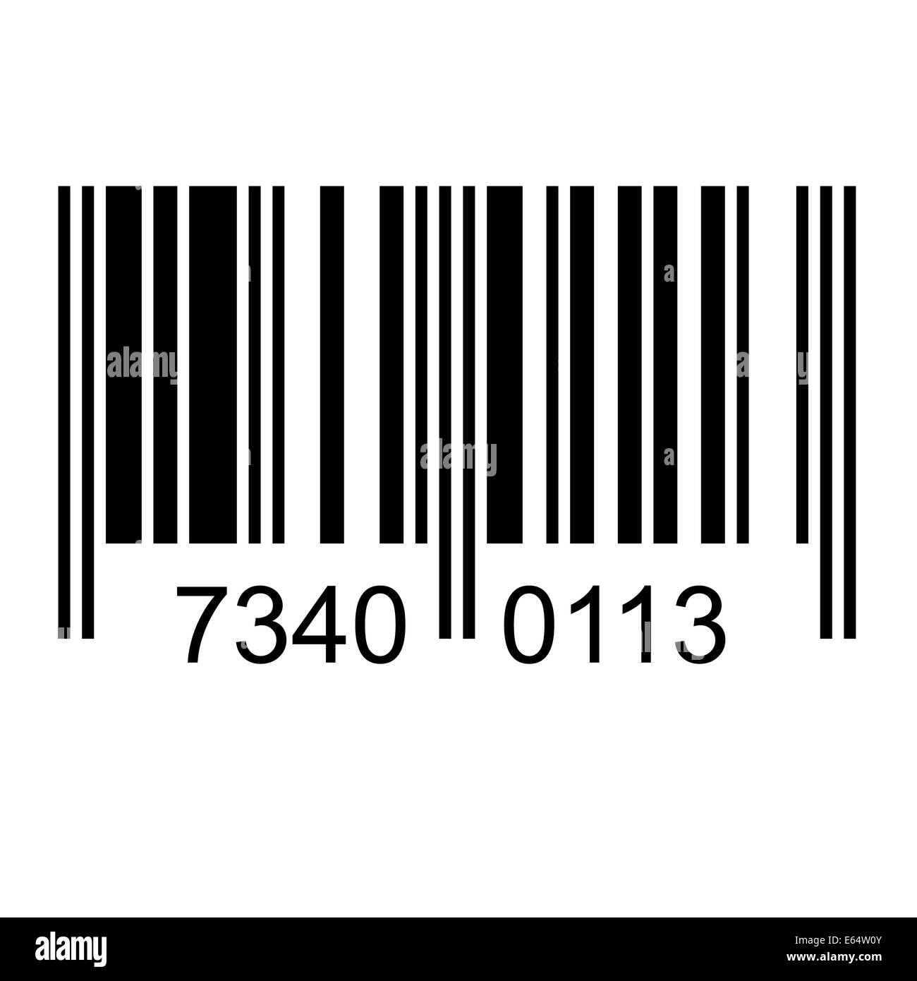 Codice a barre con i numeri falsi Foto Stock