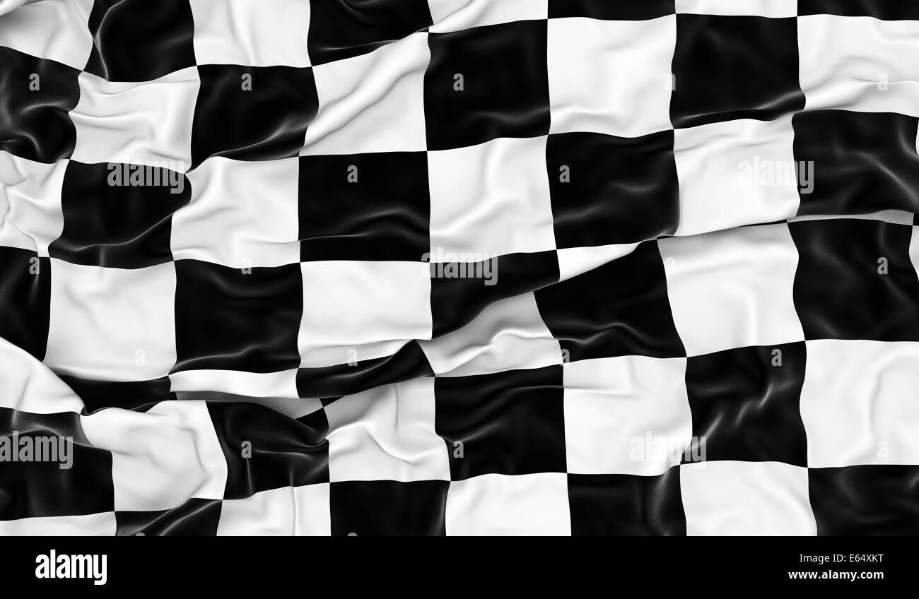 Bandiera a scacchi - 3D render Foto Stock