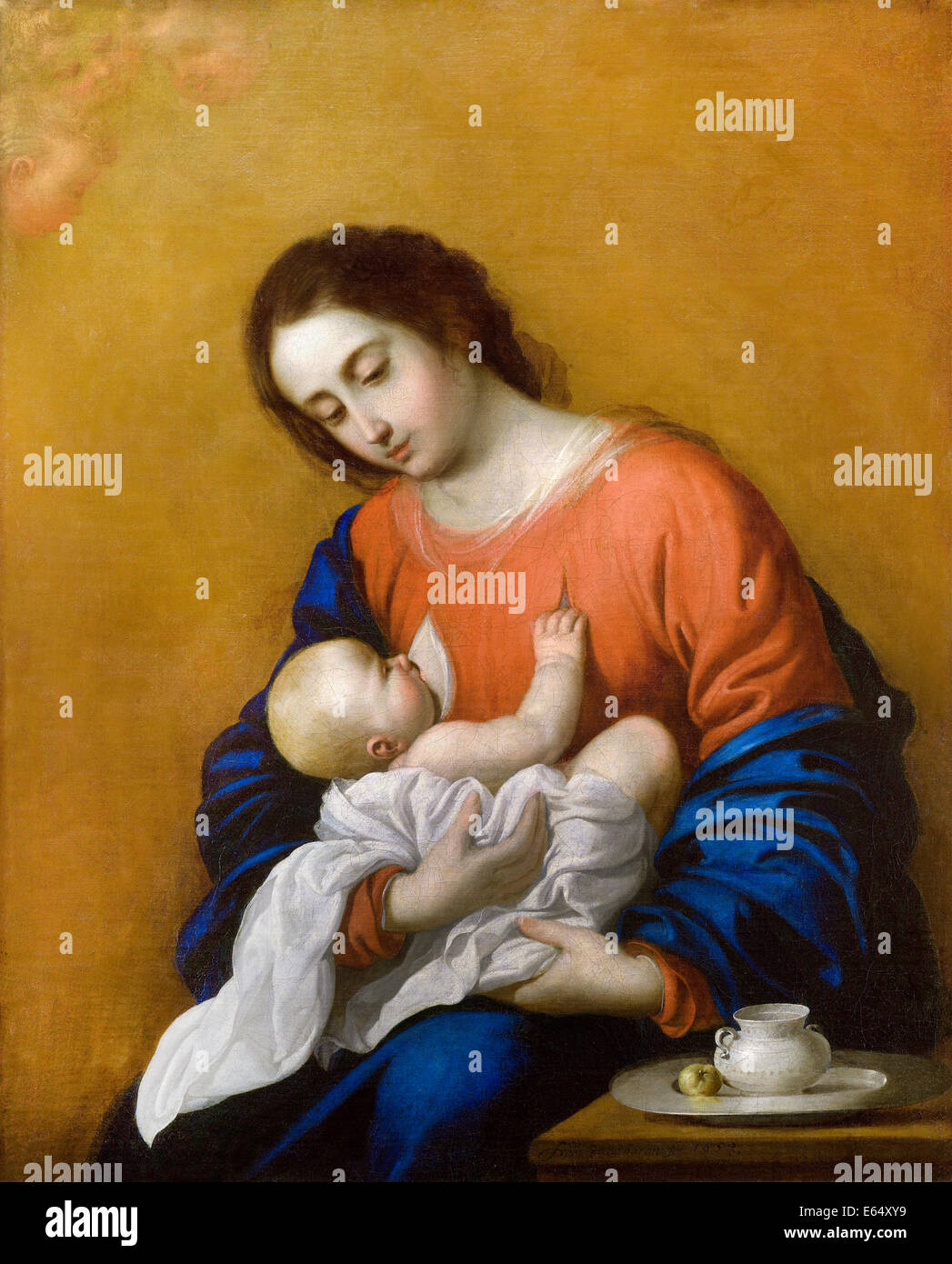 Francisco de Zurbaran, la Madonna e il Bambino 1658 olio su tela. Museo Puskin di Mosca, Russia. Foto Stock