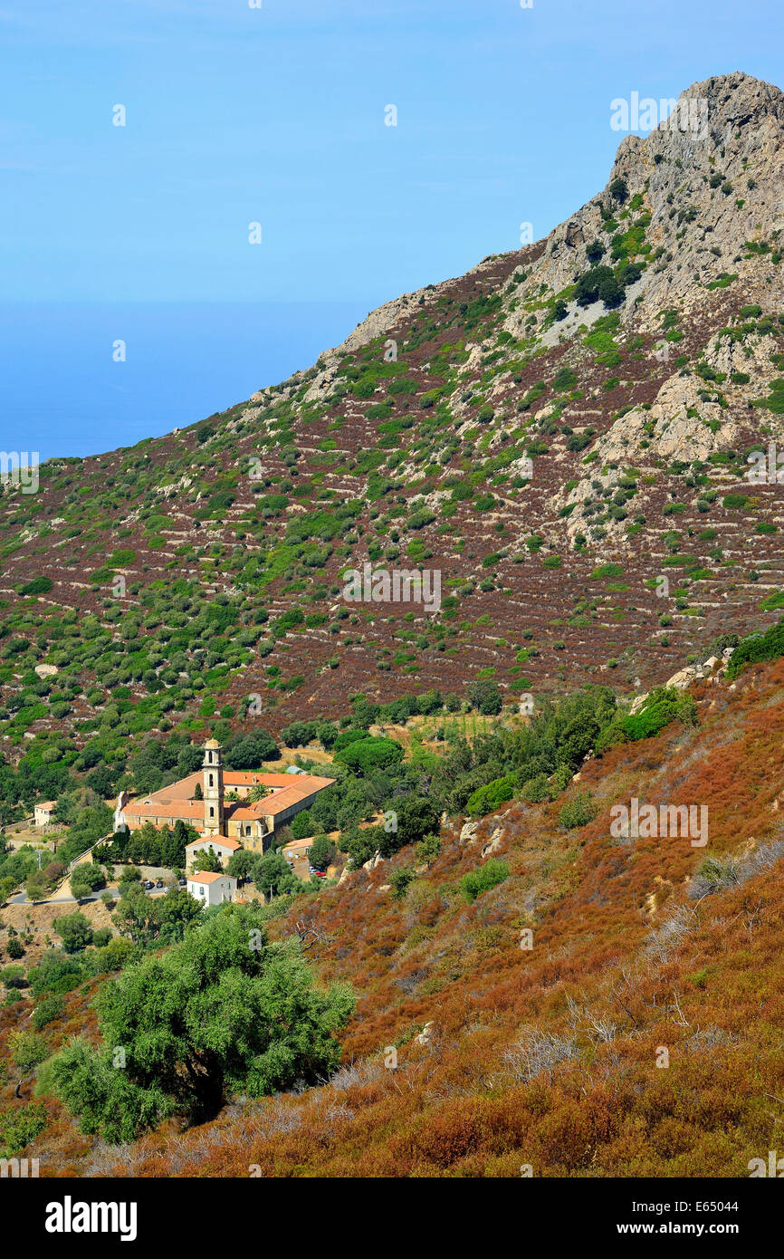 Couvent Saint-Dominique de Corbara Monastero, Pietralta Corbara, Balagne, Corsica, Francia Foto Stock