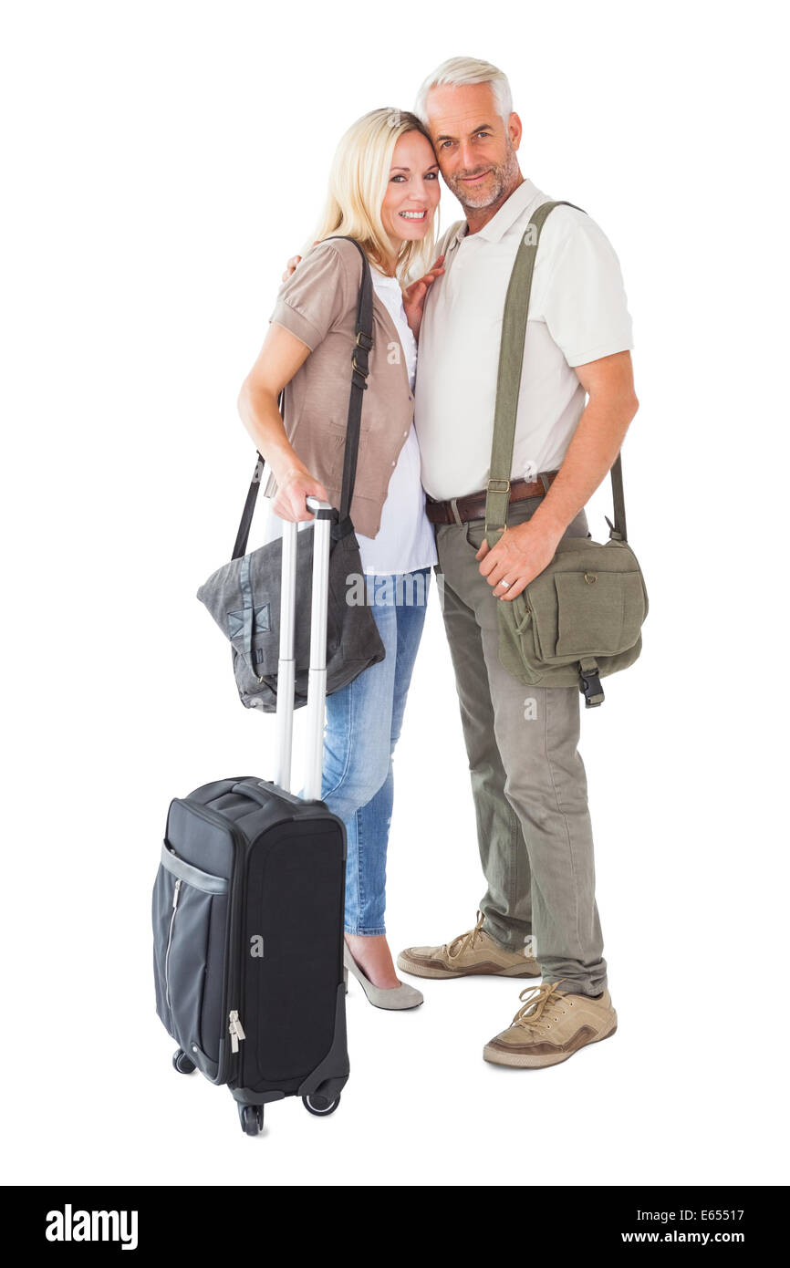 Coppia felice pronto per andare in vacanza Foto Stock
