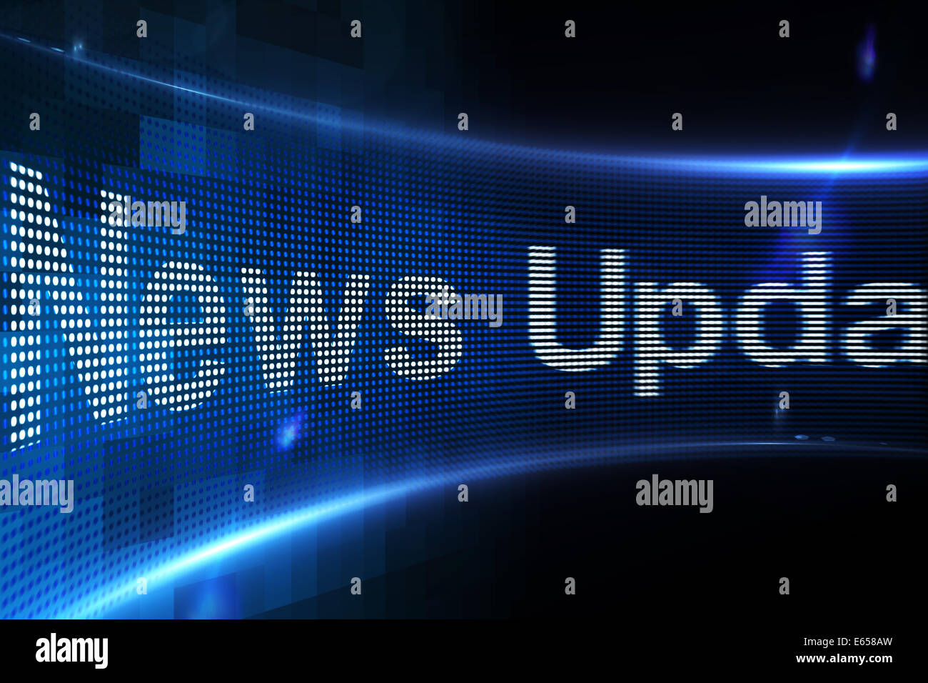 Aggiornamento di notizie su display digitale Foto Stock