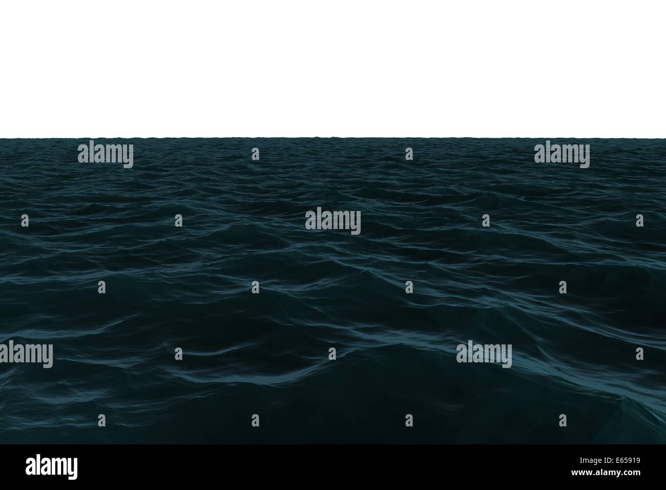 Generati digitalmente Ancora mare blu Foto Stock