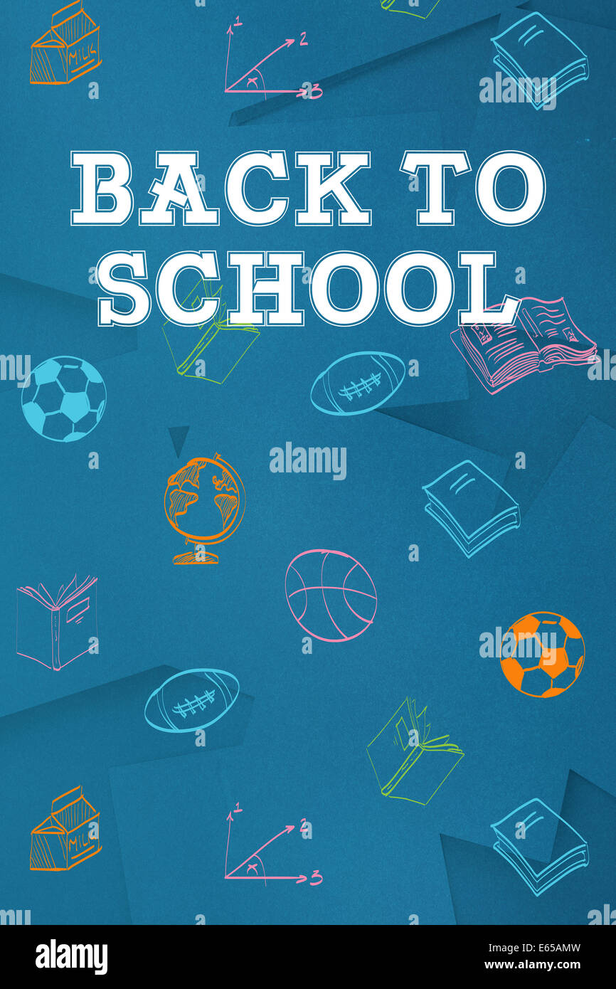 Immagine composita di Torna al messaggio della scuola Foto Stock