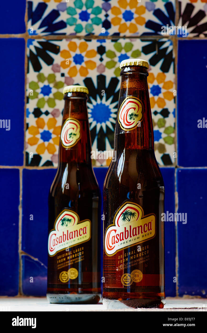Il Marocco, Casablanca, Casablanca birra Foto Stock