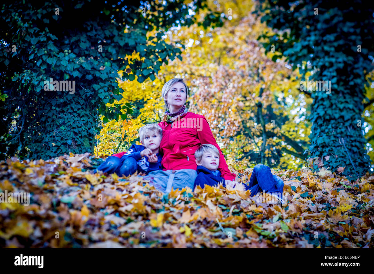 nella sosta di autunno Foto Stock