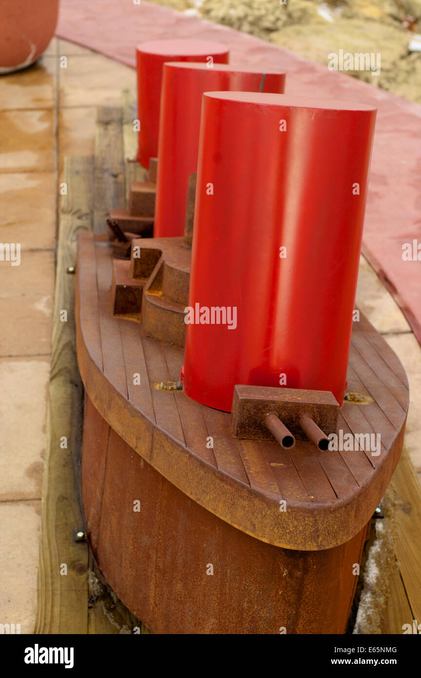 La barca di legno dal fiume Mississippi, Ritratto Foto Stock