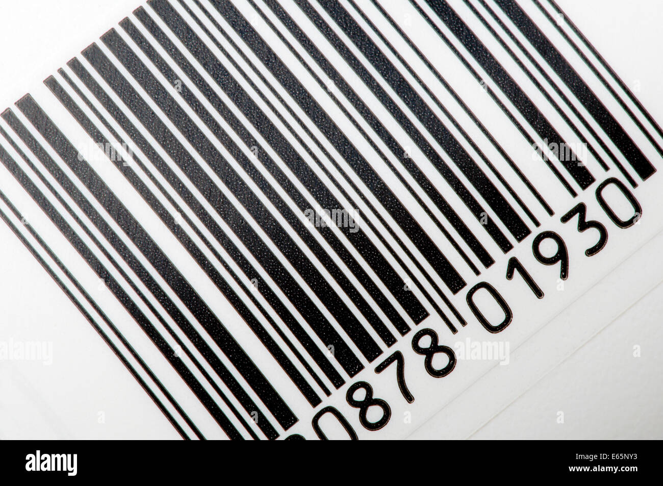 Dettaglio del codice a barre UPC Foto Stock