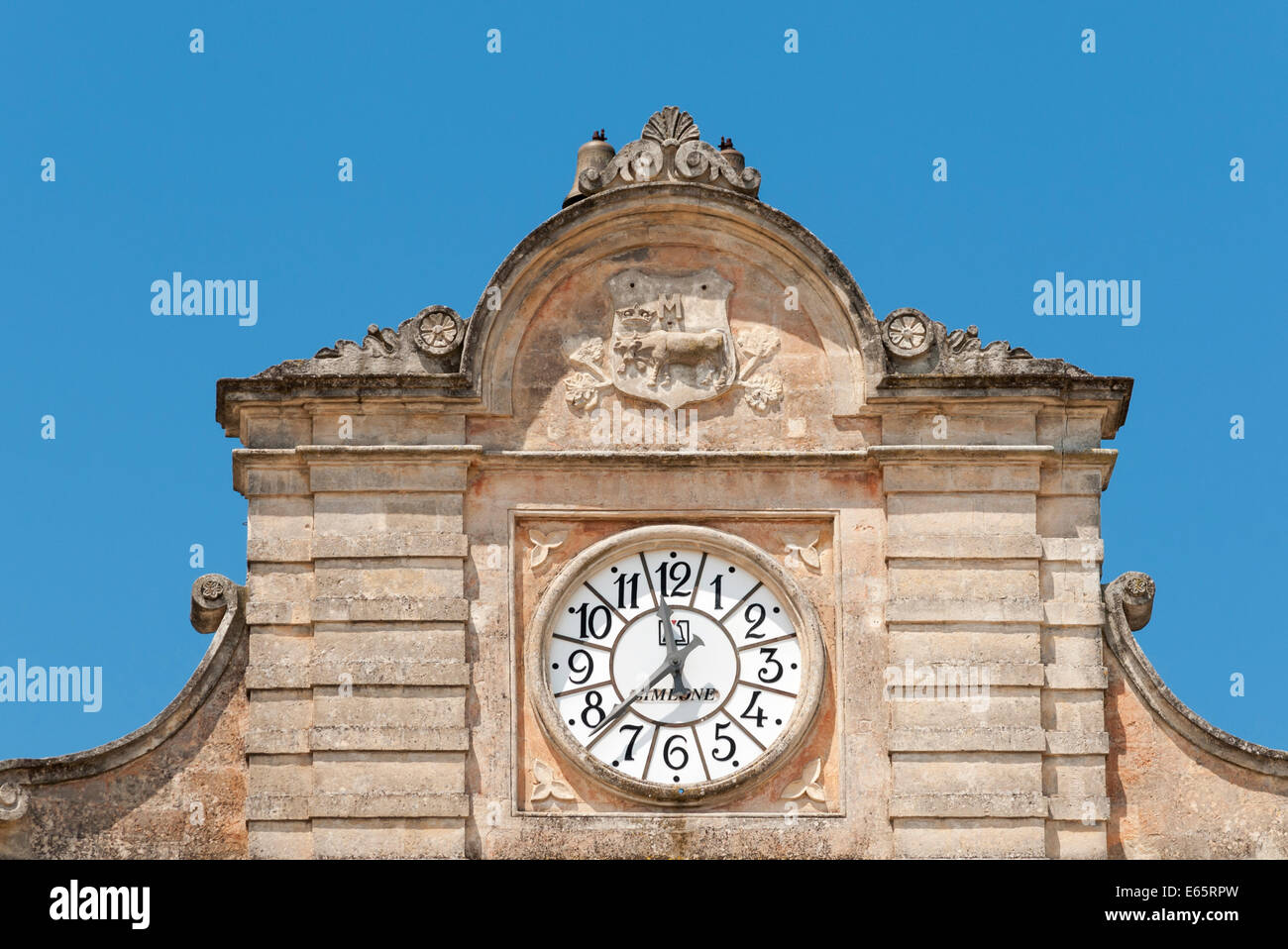 Orologio, Palazzo dell'Annunziata, Matera, Italia Foto Stock
