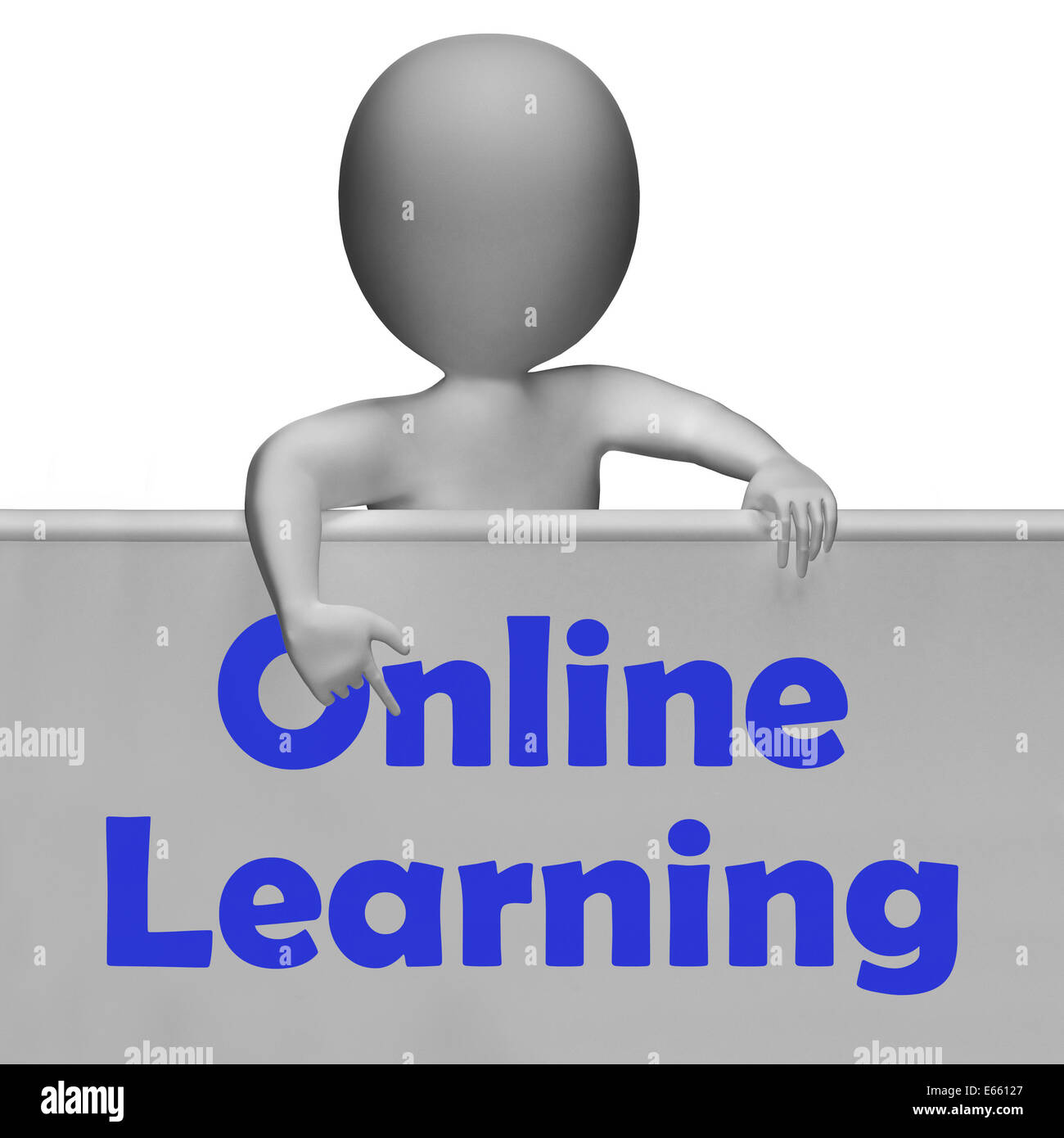 Apprendimento online significato di segno E-Learning e corsi di Internet Foto Stock