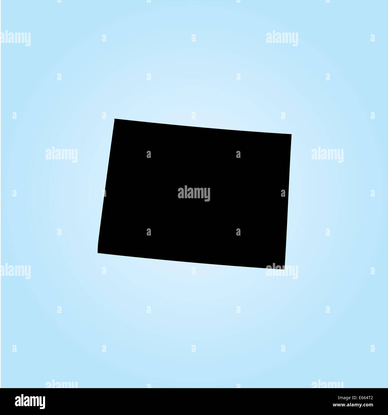 Profilo di stato del Colorado di gli Stati Uniti di America con fondo di acqua Foto Stock