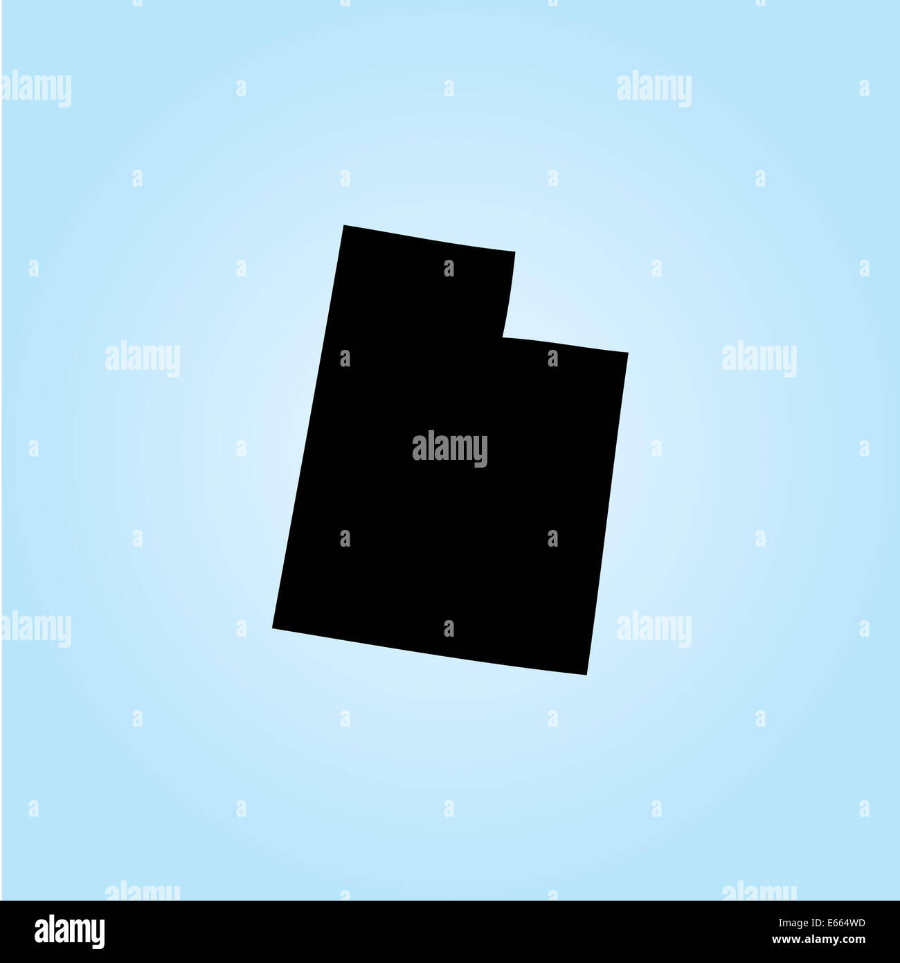 Schema di stato dello Utah negli Stati Uniti d'America con fondo di acqua Foto Stock