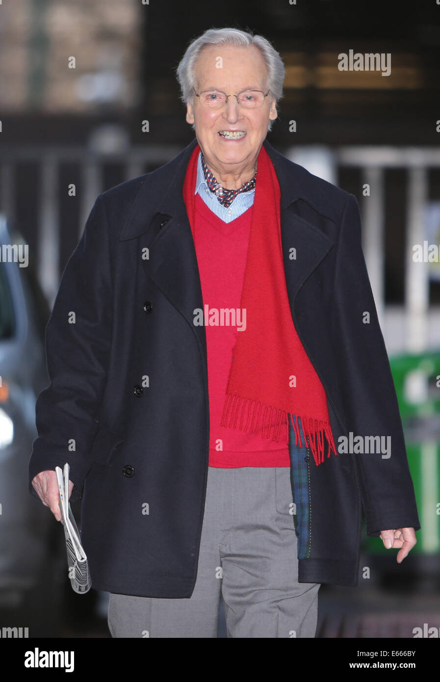 Nicholas Parsons fuori ITV Studios con: Nicholas Parsons dove: Londra, Regno Unito quando: 04 Feb 2014 Foto Stock