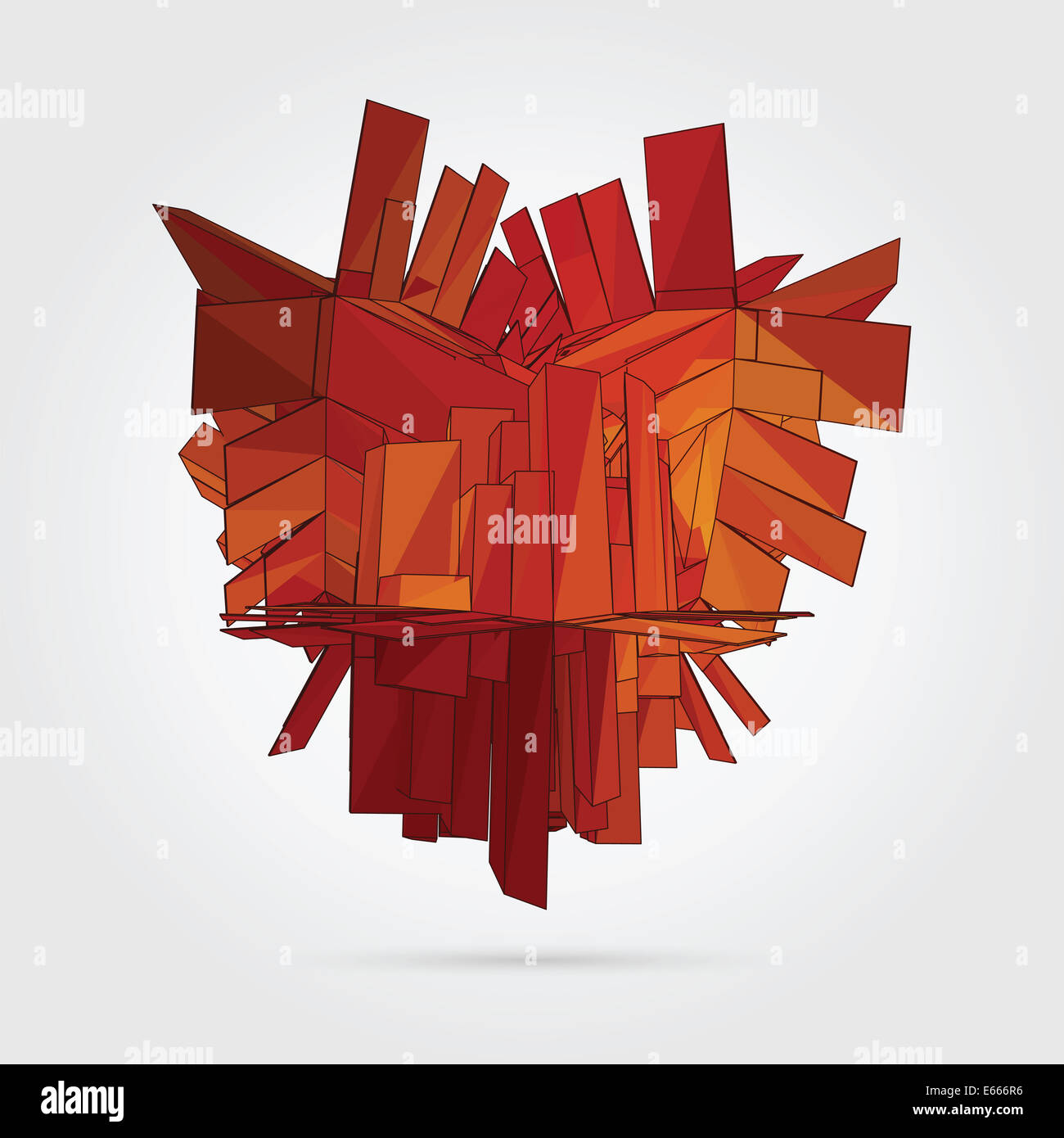 Vettore. Abstract 3D figura geometrica. Foto Stock