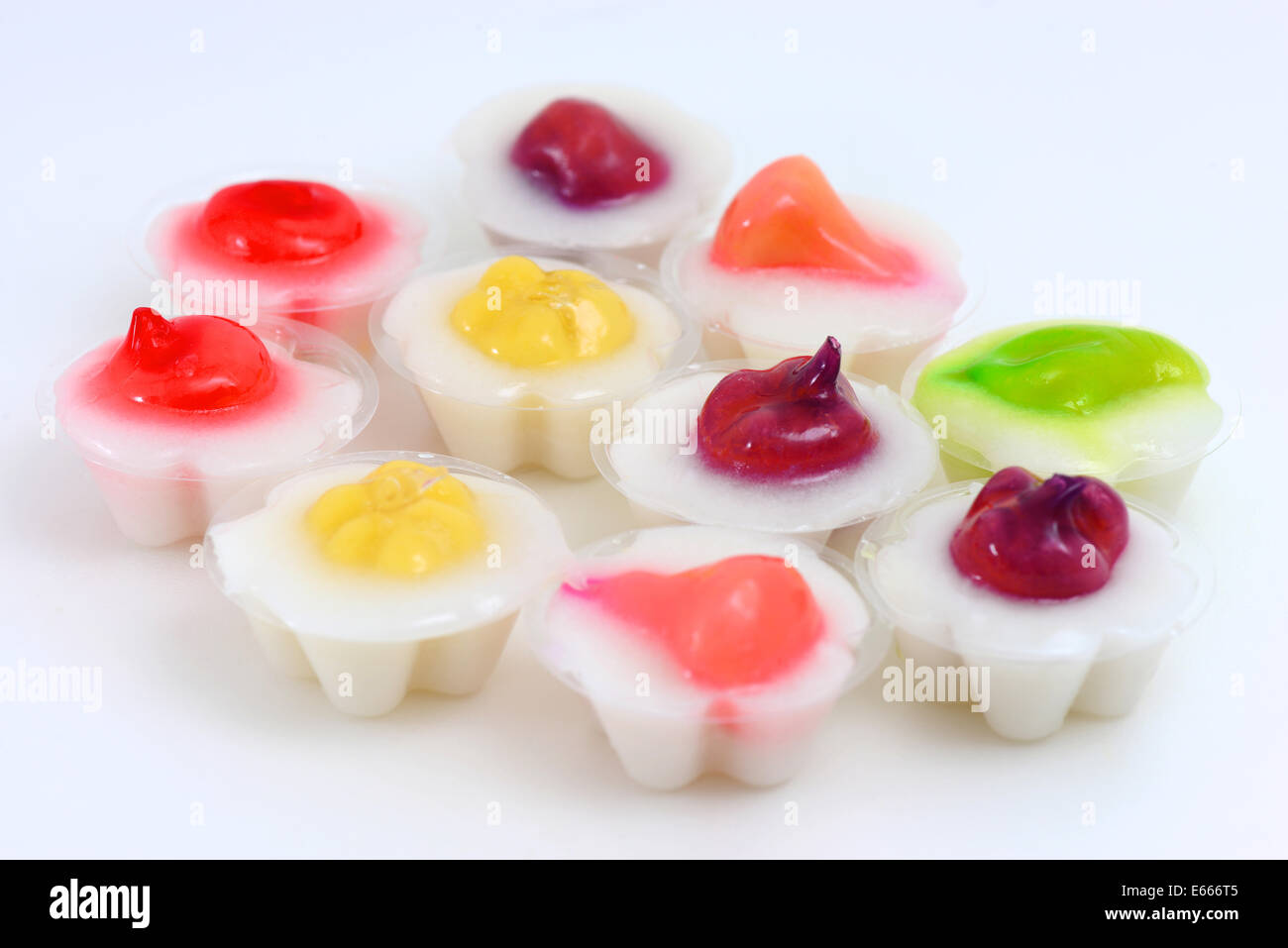 Gelatina di cocco Thai dessert Foto Stock