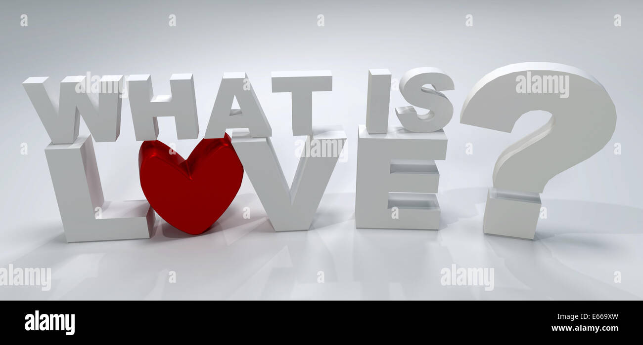 Che cosa è l'amore? Immagine 3D Foto Stock