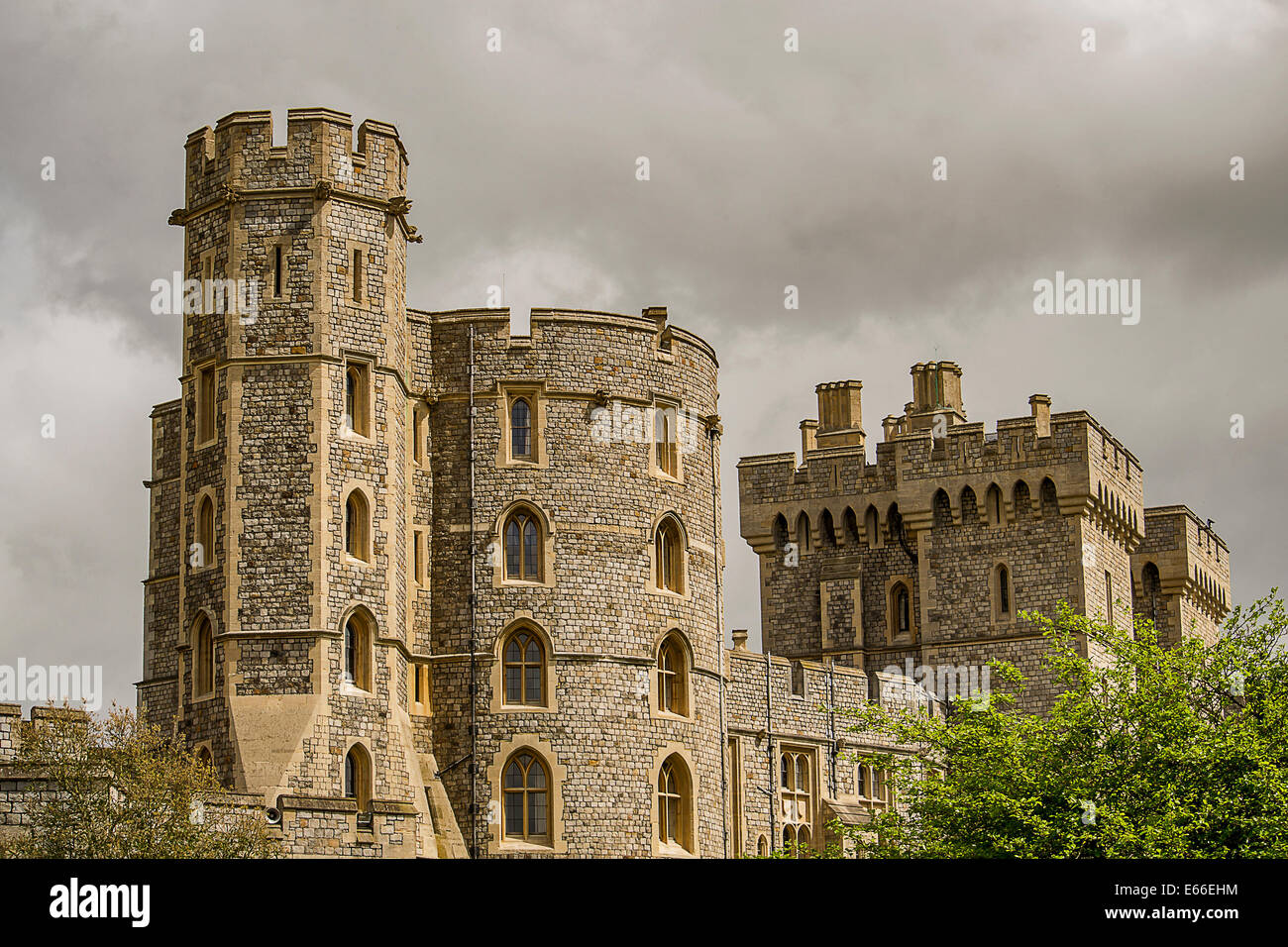 Immagine del bellissimo castello di Windsor in Inghilterra. Foto Stock