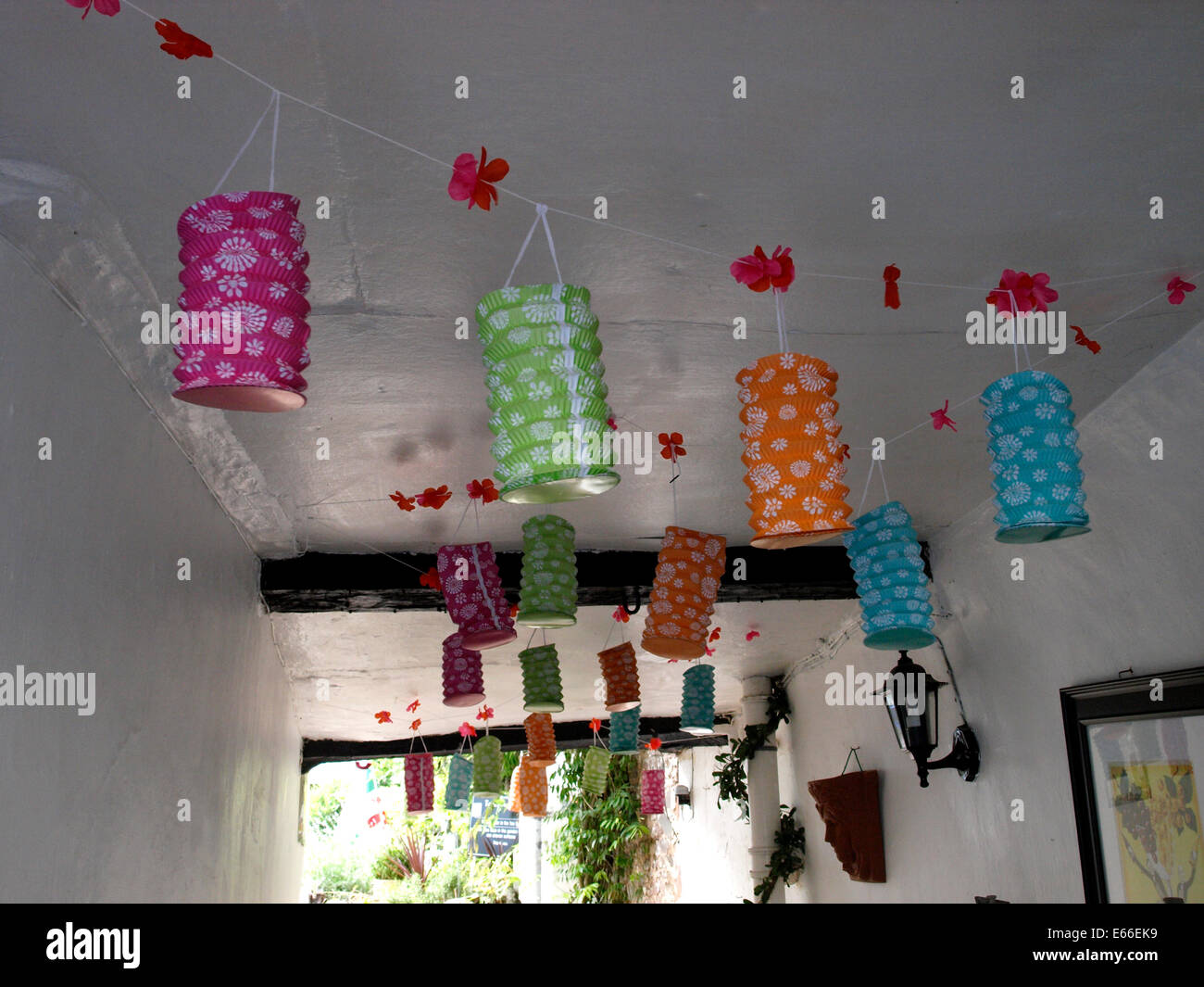 Lanterne di carta, REGNO UNITO Foto Stock