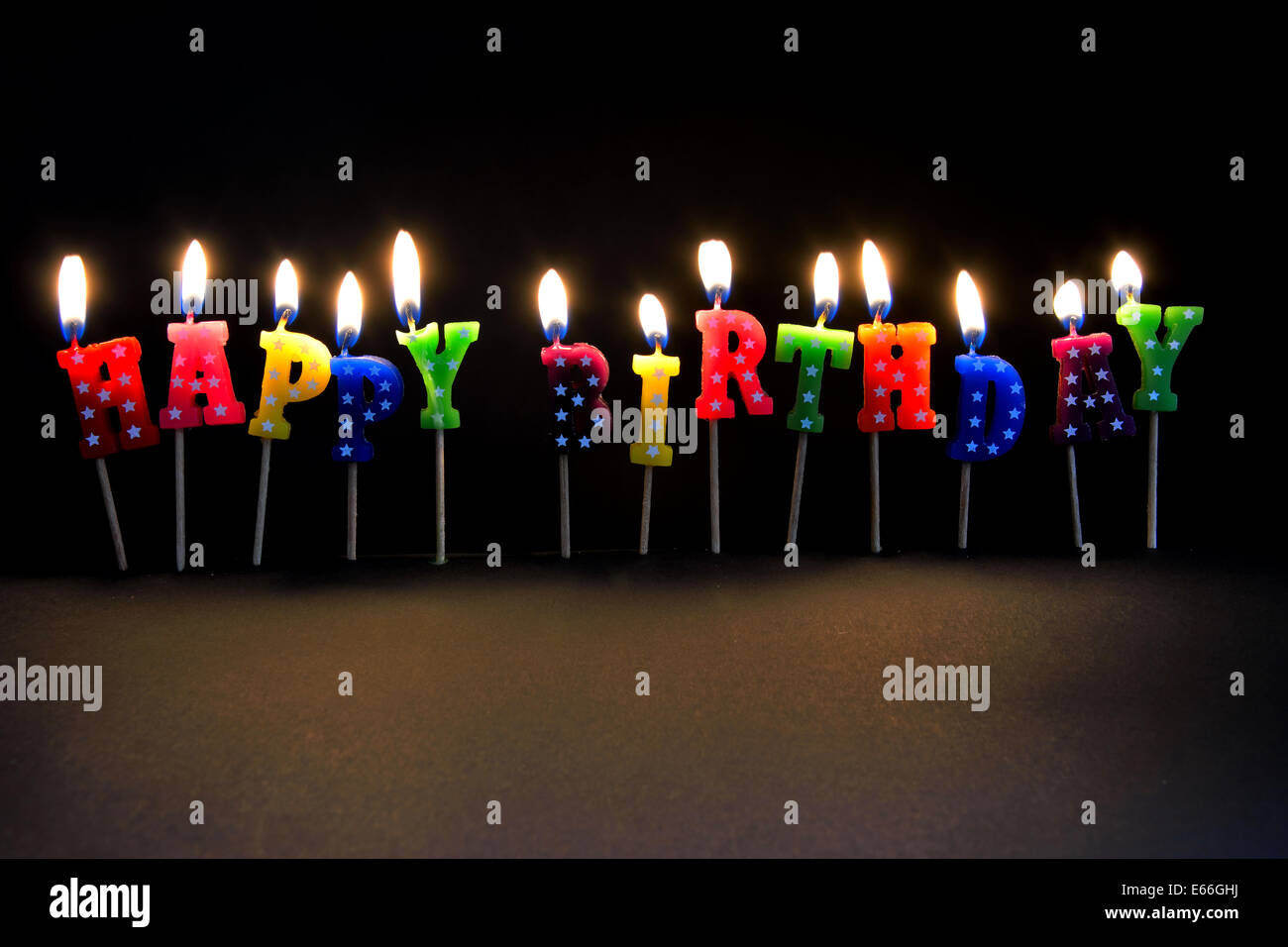Buon compleanno candele Foto Stock