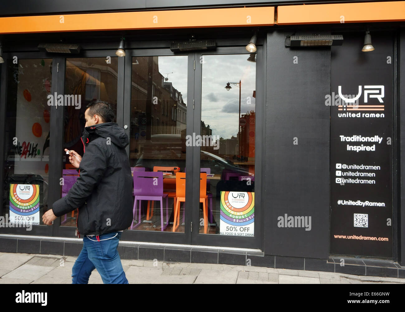 Regno Ramen noodle bar, Upper Street, Islington, Londra Foto Stock