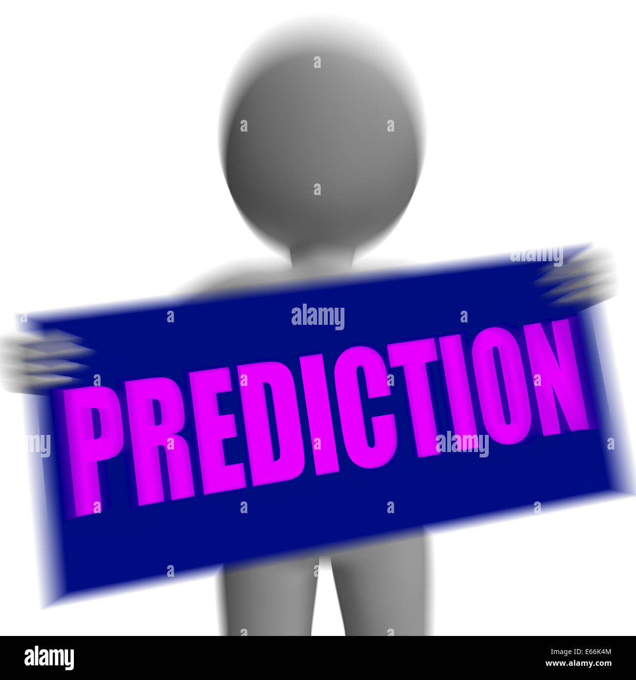 Previsione di carattere di segno visualizzazione previsioni futuri progressi e destino Foto Stock
