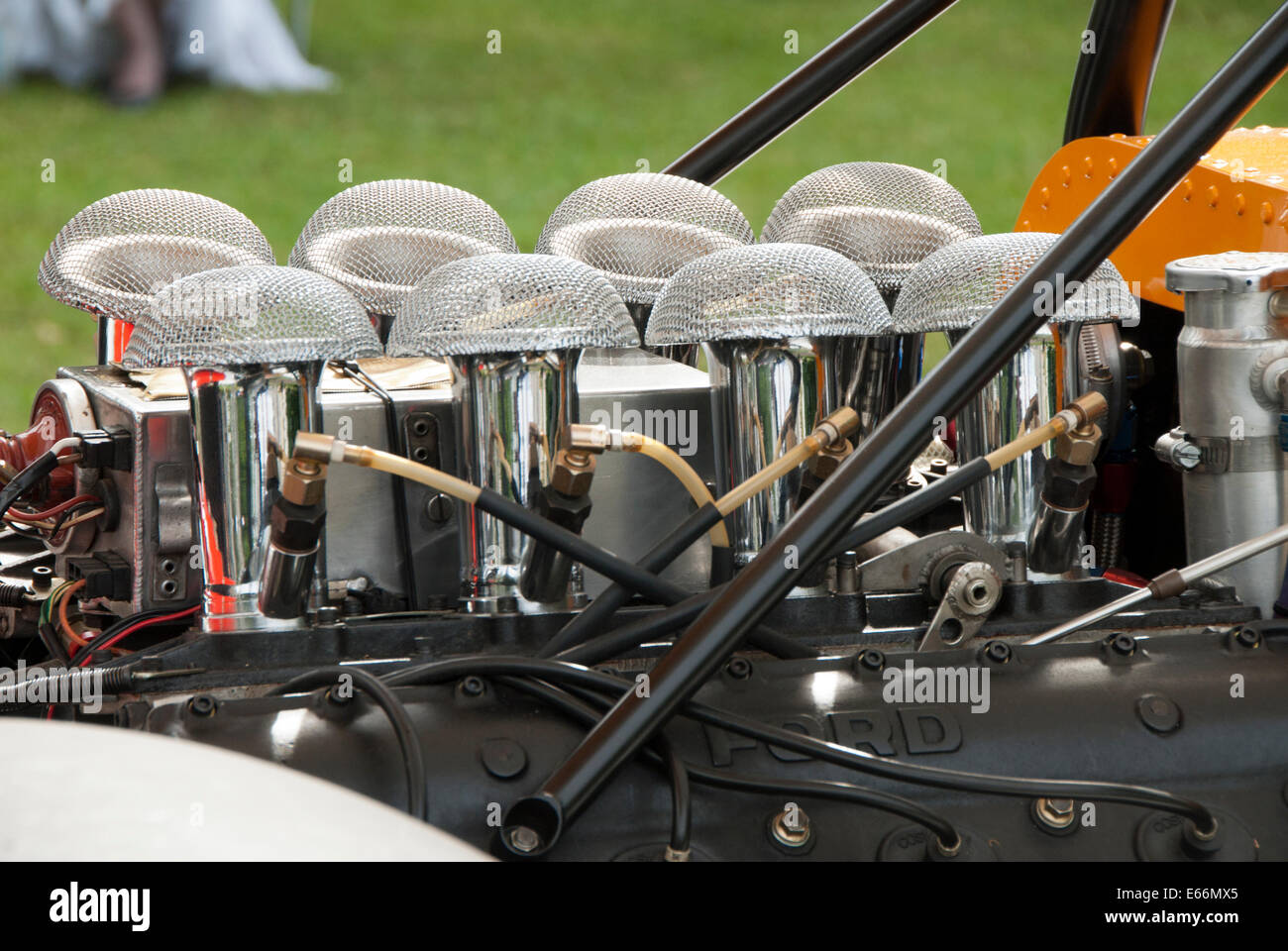 Ford Cosworth in un motore Maclaren al Goodwood Festival della velocità Foto Stock
