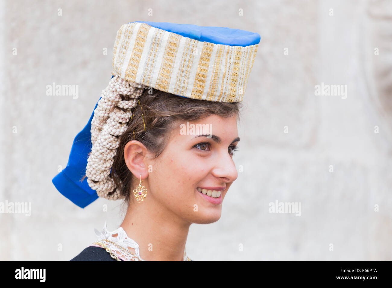 La ragazza da Scanno Foto Stock