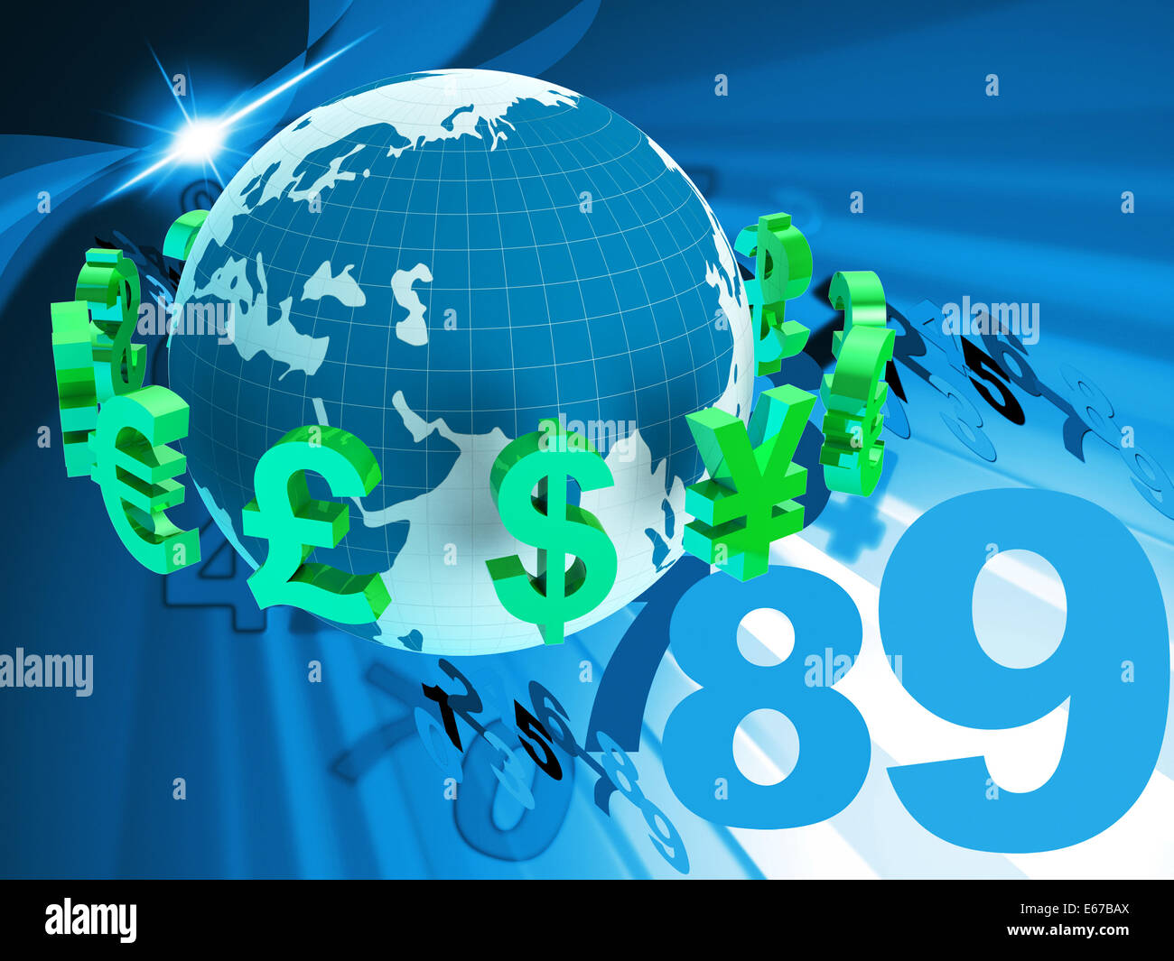 Libbre di euro che rappresenta in tutto il mondo di trading e USD Foto Stock