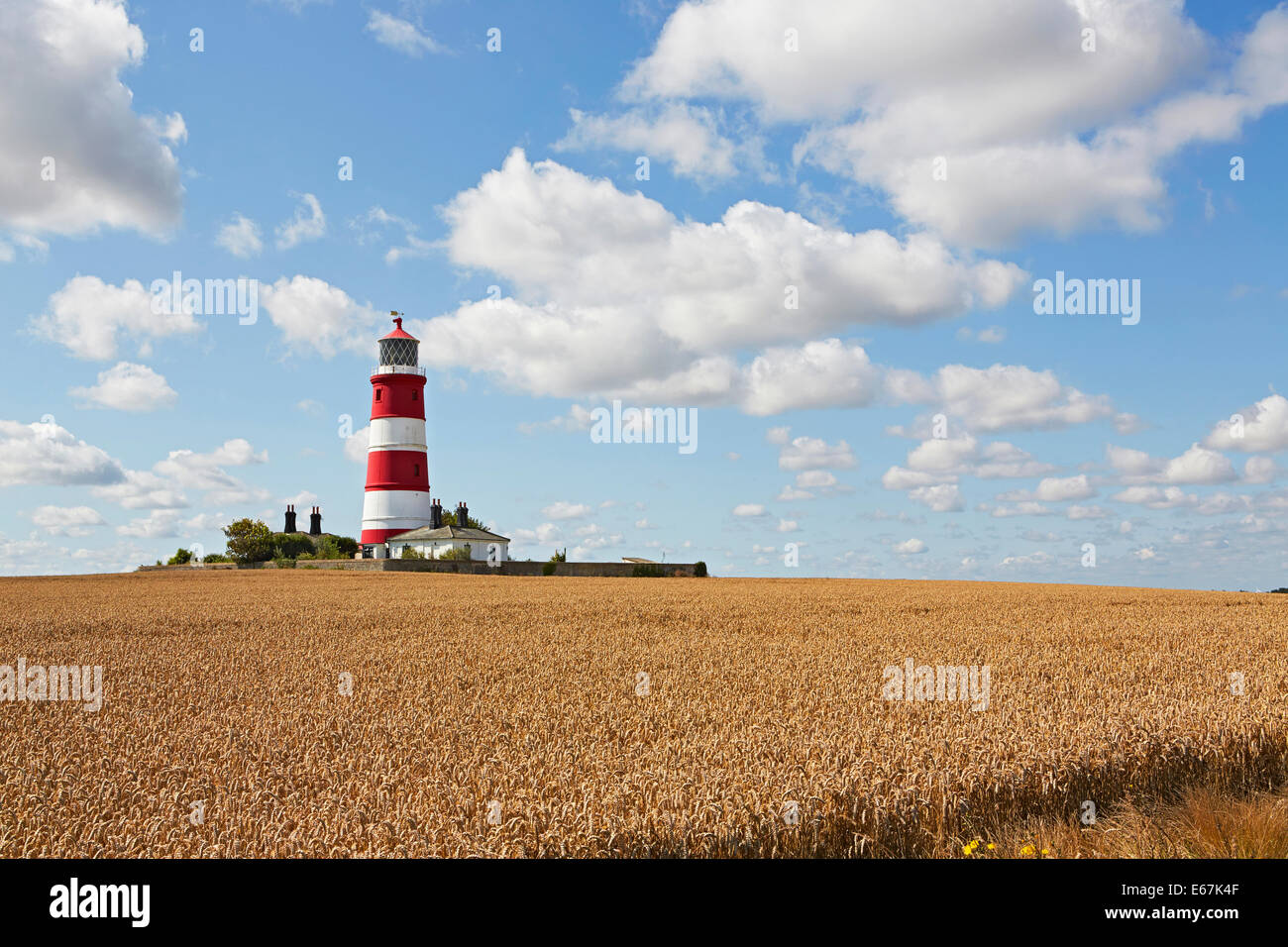 Happisburgh lighthouse North Norfolk solo azionato indipendentemente faro NEL REGNO UNITO Foto Stock