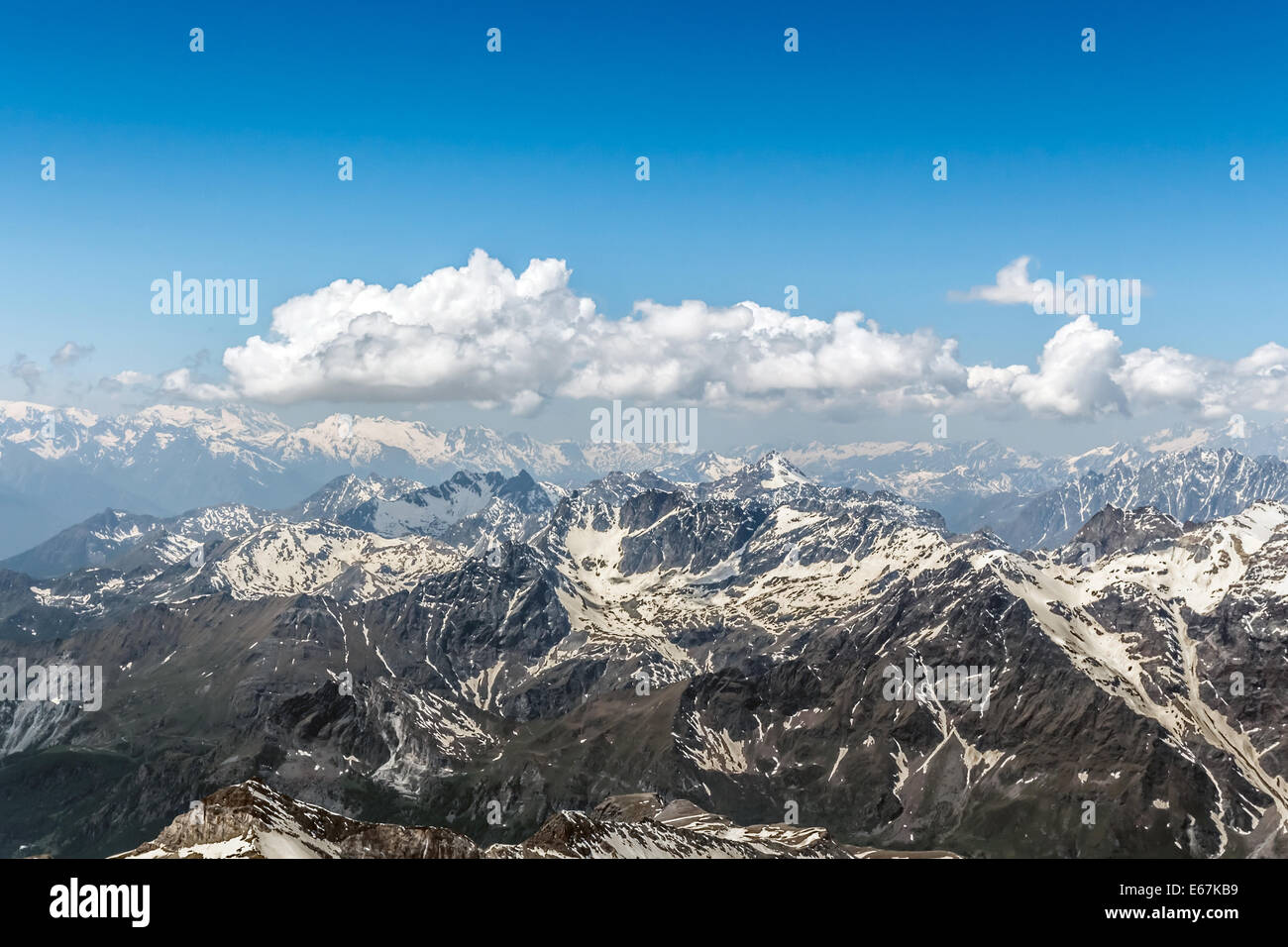 Monte Cervino gamma con Cloudscape a Zermatt, Svizzera Foto Stock