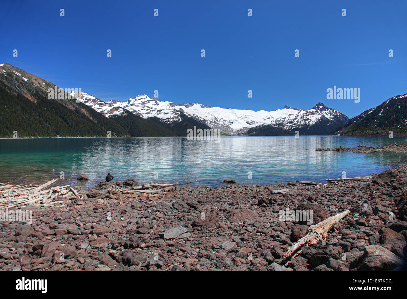 Il lago di Garibaldi in British Columbia, Canada Foto Stock