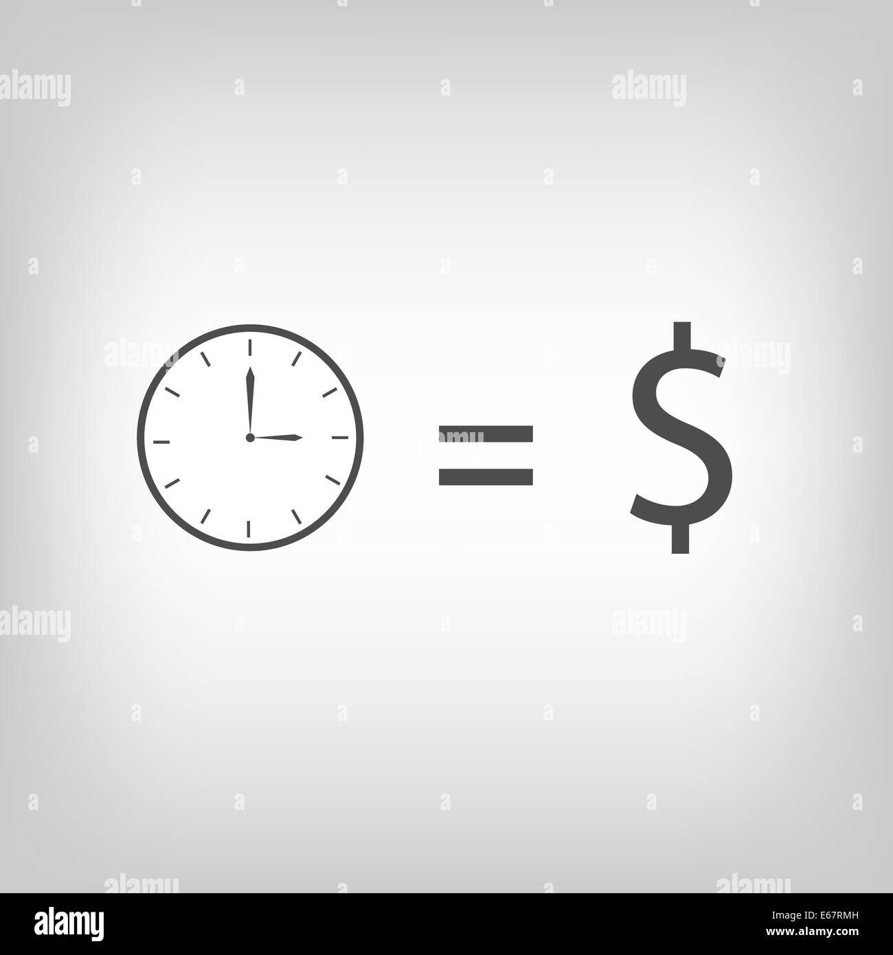 Il tempo è denaro Foto Stock