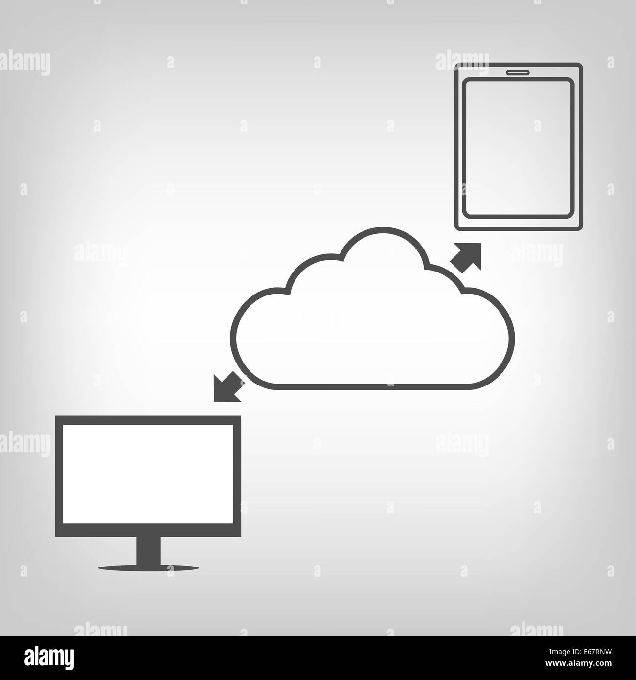 Il cloud computing Foto Stock