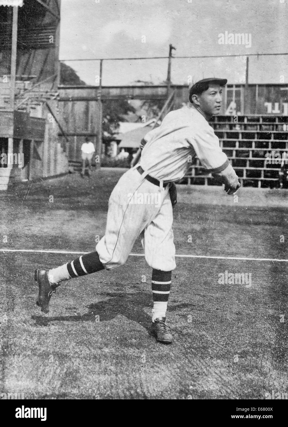 William 'Buck' Tin Lai; aka Lai stagno su 1914 team cinese (baseball), circa 1914 Foto Stock