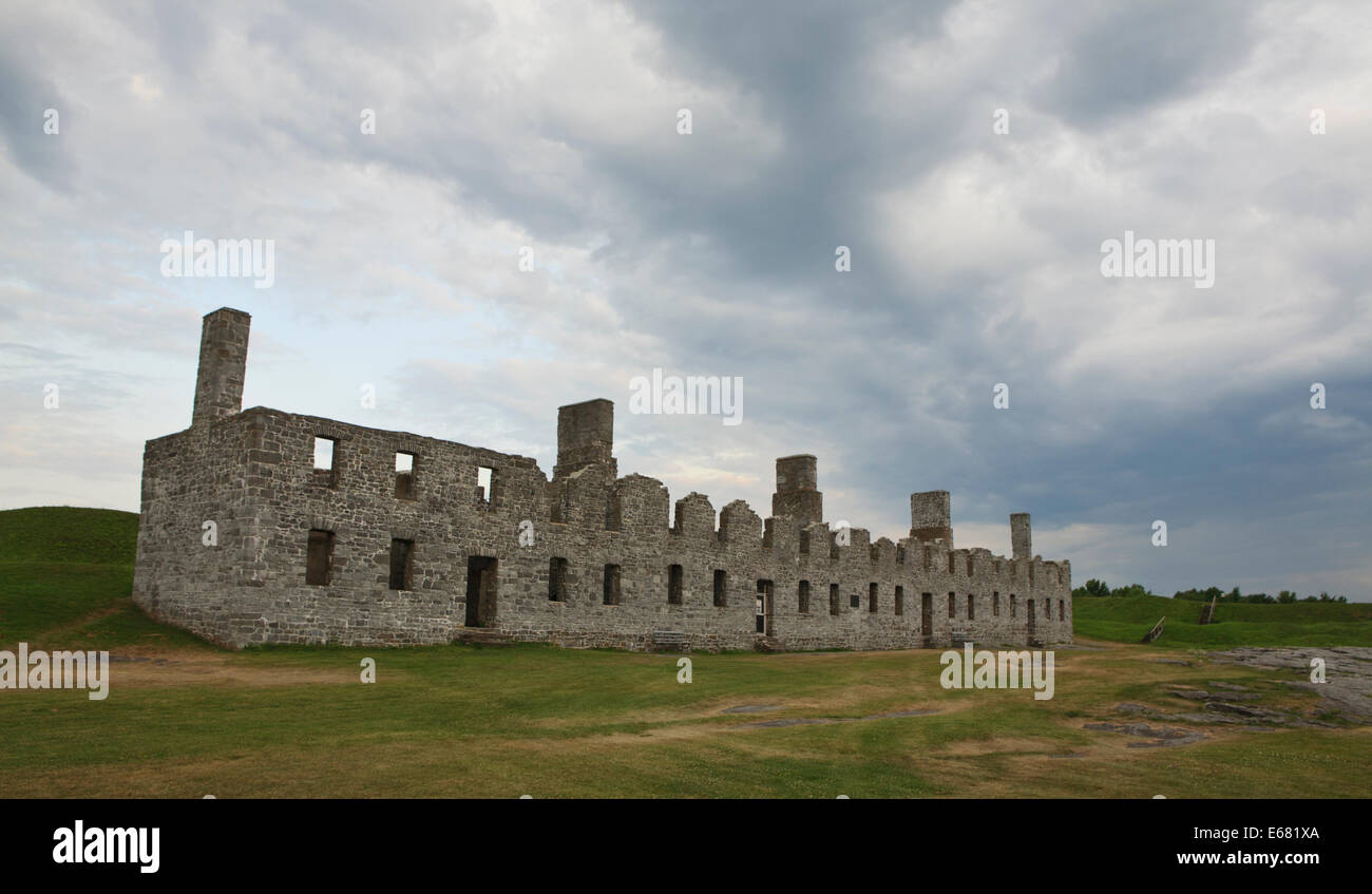 Le rovine della fortezza di Crown Point caserme in New York. Foto Stock