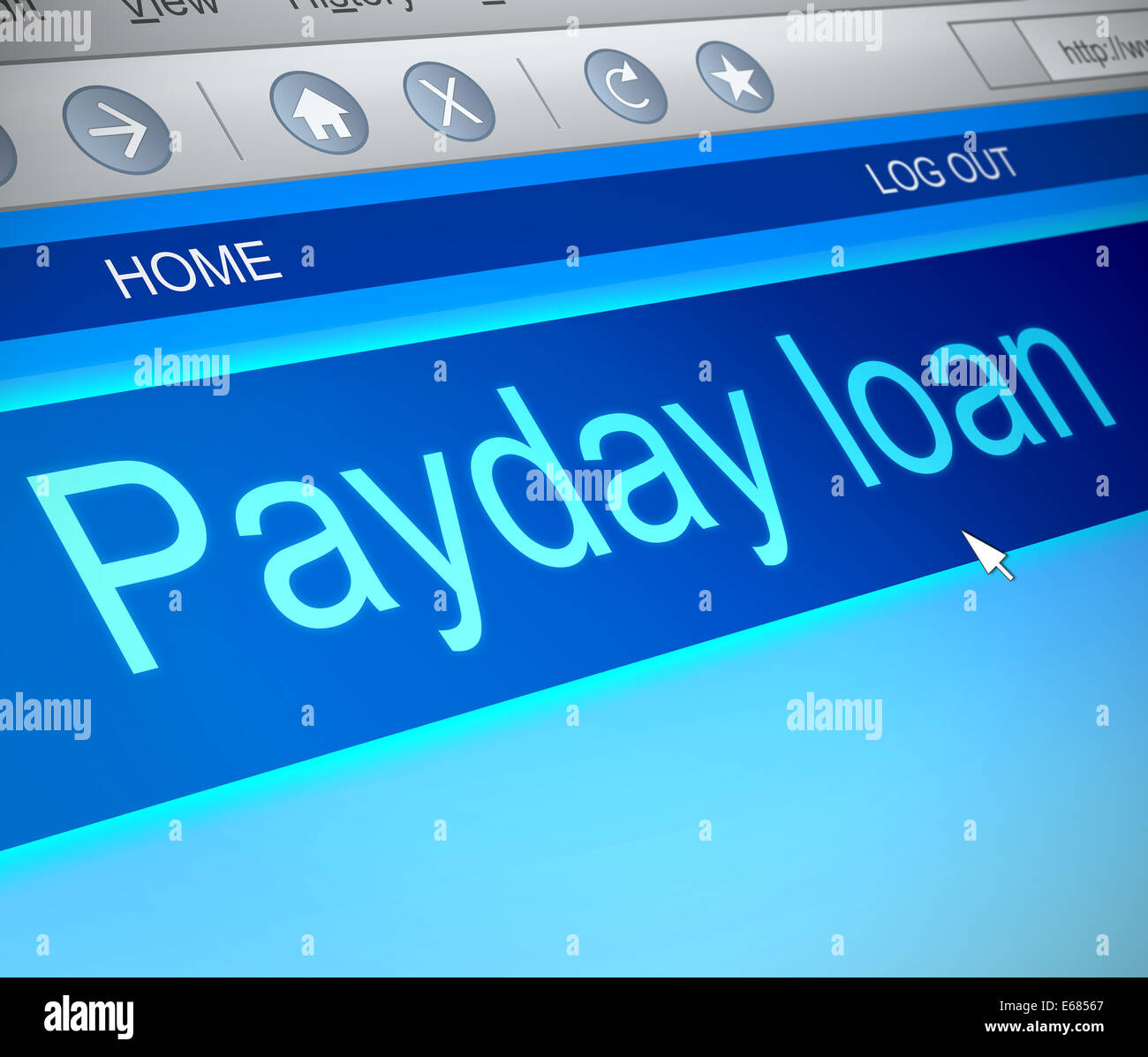 Payday Loans concetto. Foto Stock
