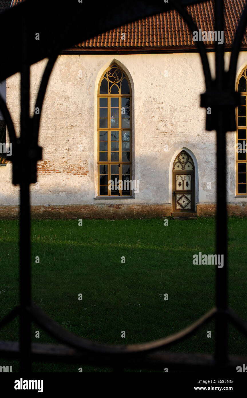 La facciata della Rannu St Martin's Chiesa dell'estone di Chiesa Evangelica Luterana. Rannu parrocchia. La Contea di Tartu. Estonia Foto Stock