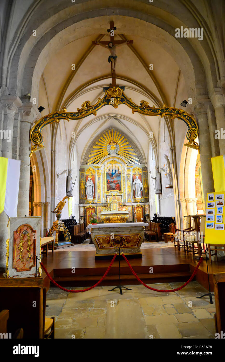 Ste Sainte Mere Eglise chiesa cattolica Francia Europa FR Foto Stock