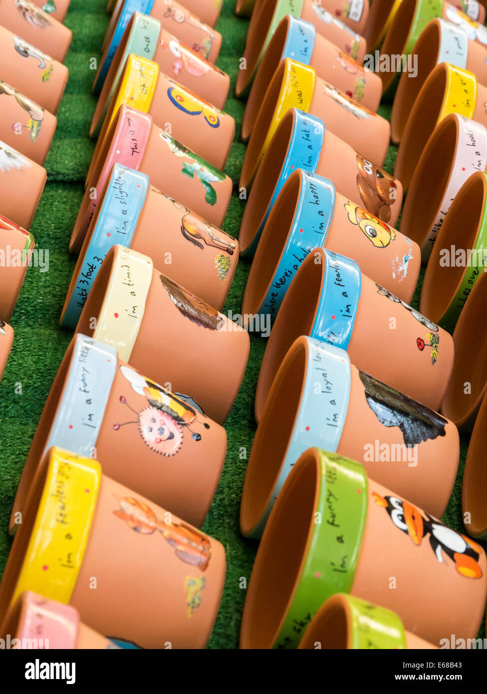 Impianto decorativo pots Foto Stock