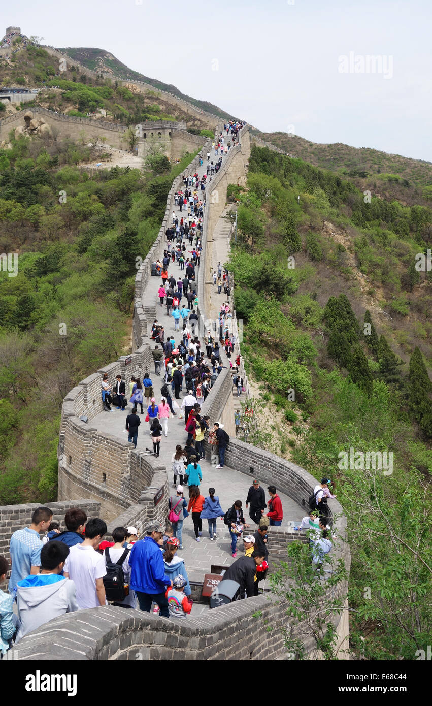 La Grande Muraglia della Cina, la Cina, la Grande Muraglia della Cina, Repubblica Popolare di Cina Foto Stock