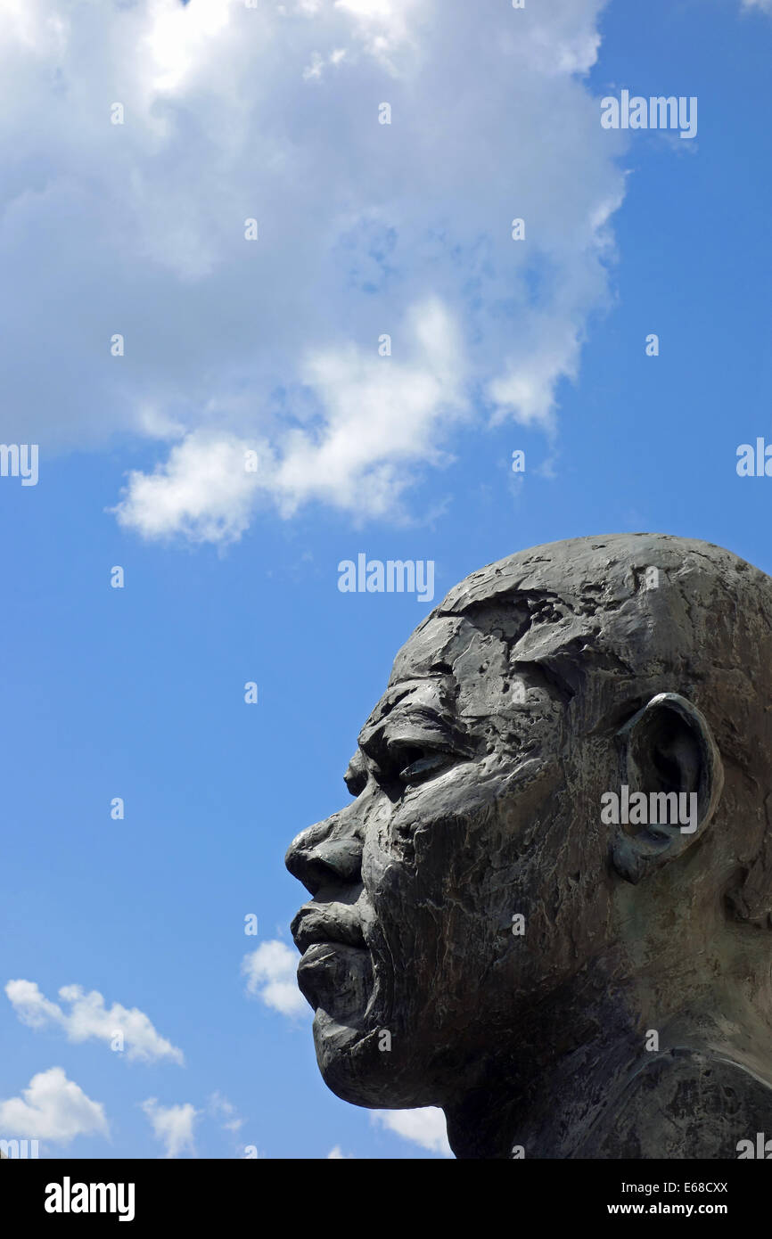 Nelson Mandela statua, South Bank di Londra, Gran Bretagna, Regno Unito Foto Stock