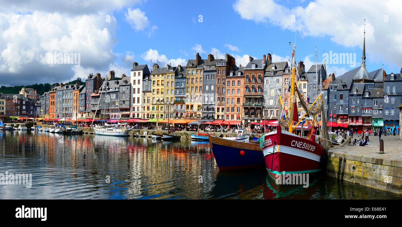 Honfleur France FR Europa Porto sul Fiume Senna impressionista Monet Foto Stock