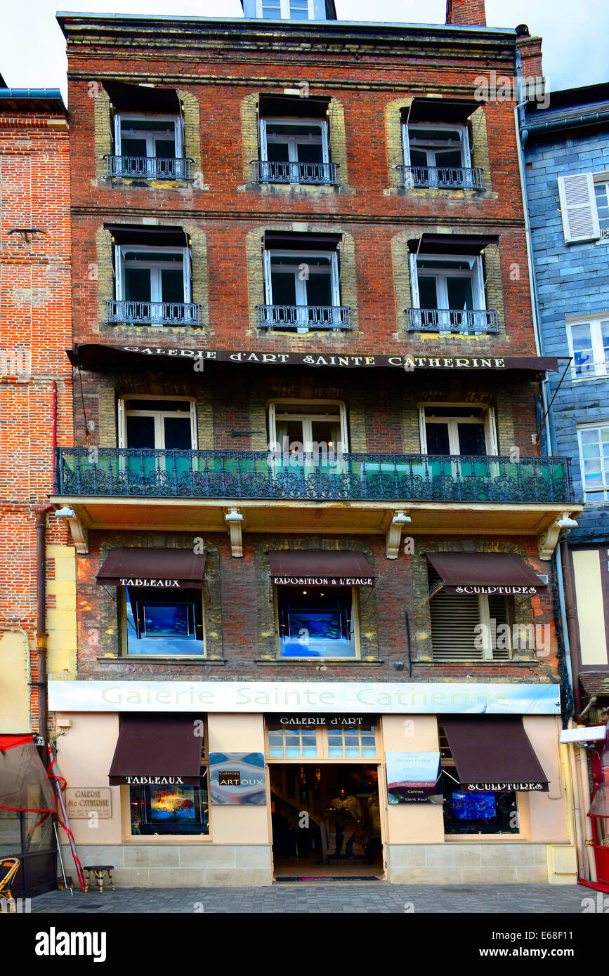 Gallery Honfleur France FR Europa Porto sul Fiume Senna impressionista Monet Foto Stock