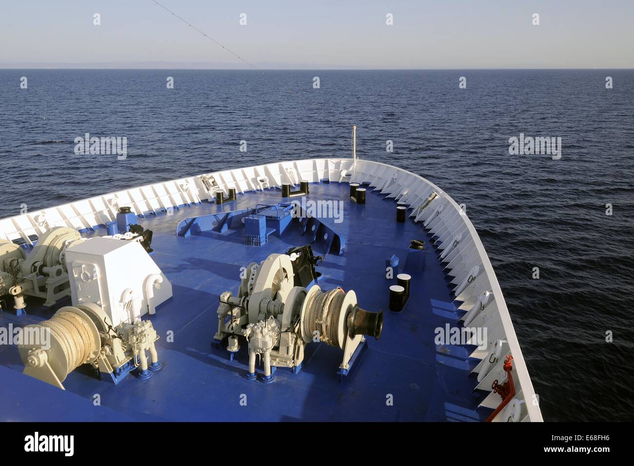 Traghetto della Moby Lines compagnia di navigazione da Genova per la Sardegna (Italia) Foto Stock