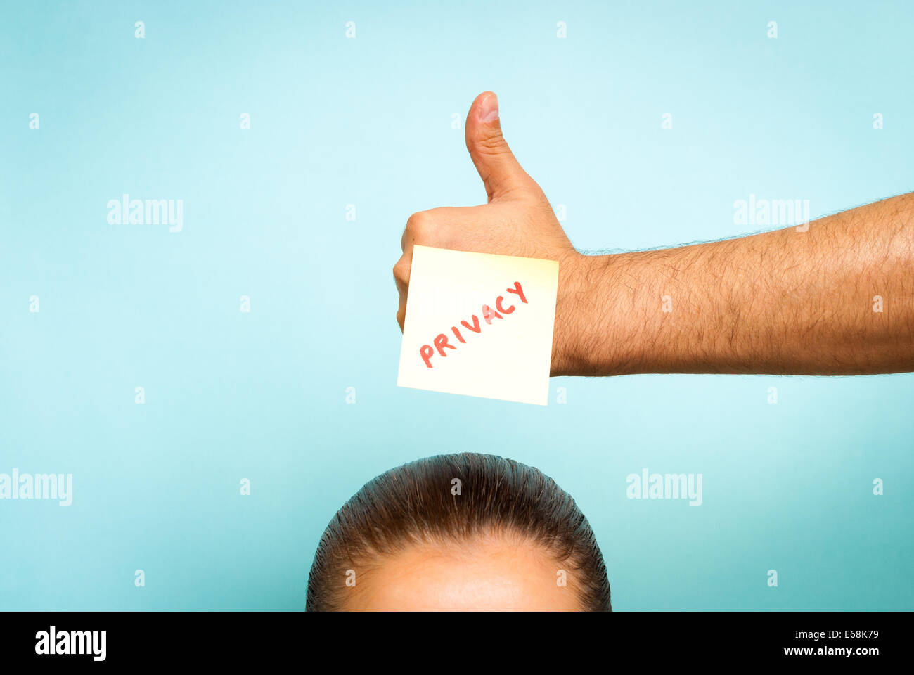 Cura di persone per informazioni sulla privacy Foto Stock