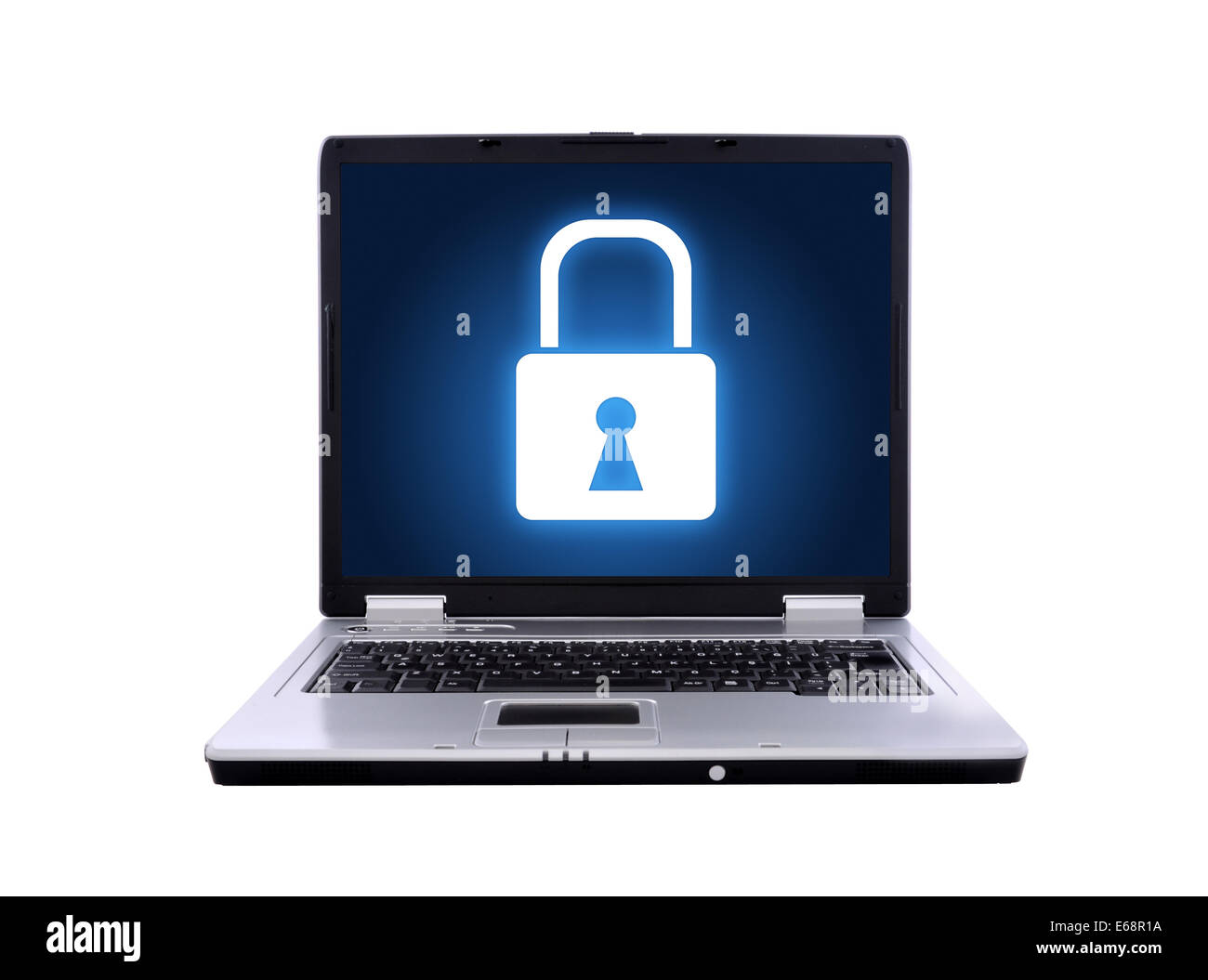 computer portatile bloccato Foto Stock