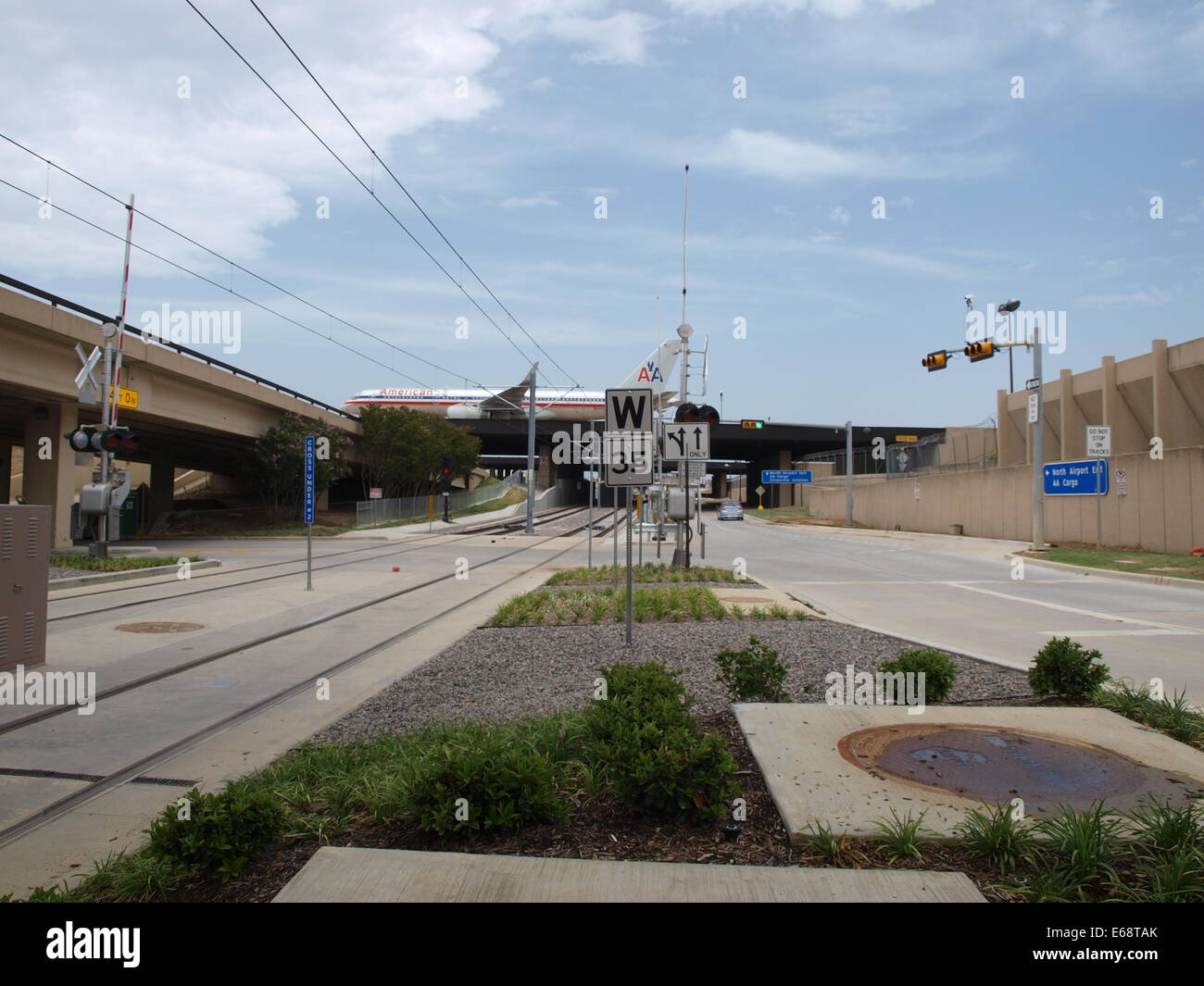 DFW International Airport Terminal un Dart Rail Station apre Foto Stock