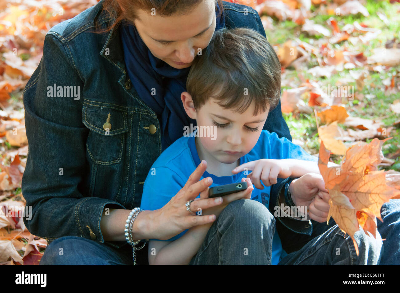 Donna e bambino Foto Stock